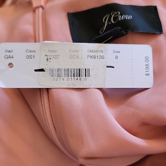 J.Crew Mercantile women's Satin Gloucester Back Crepe Jumpsuit Light Pink - Picture 6 of 7